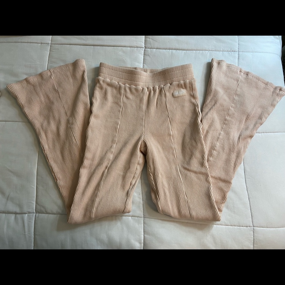Blush Bo + Tee track pants with flared legs